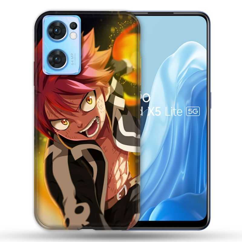 Coque Pour Oppo Find X5 Lite / Reno 7 Manga Fairy Tail Natsu