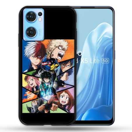 Coque Pour Oppo Find X5 Lite / Reno 7 Manga My Hero Academia Noir