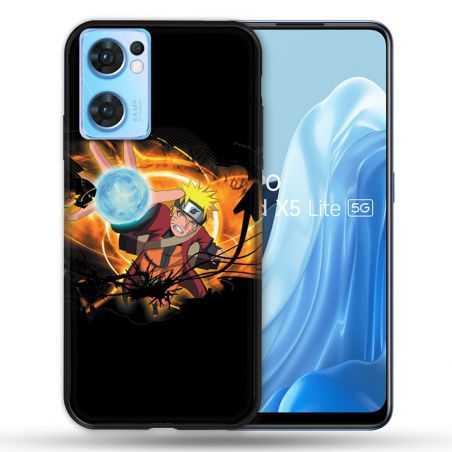 Coque Pour Oppo Find X5 Lite / Reno 7 Manga Naruto Noir