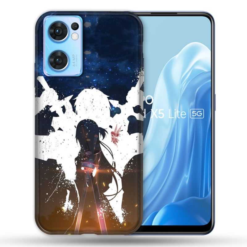 Coque Pour Oppo Find X5 Lite / Reno 7 Manga SAO sword Art Online Asuna