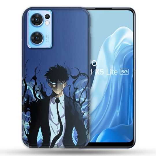 Coque Pour Oppo Find X5 Lite / Reno 7 Manga Solo Leveling Sung Bleu