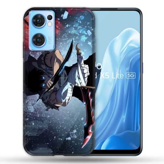 Coque Pour Oppo Find X5 Lite / Reno 7 Manga Solo Leveling Sung Epee