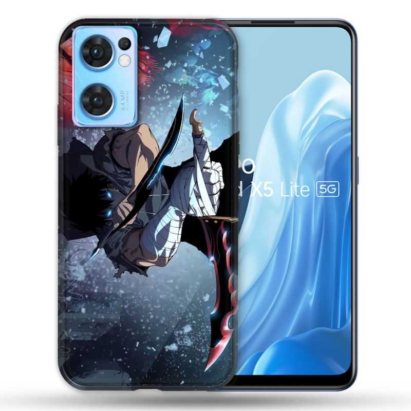 Coque Pour Oppo Find X5 Lite / Reno 7 Manga Solo Leveling Sung Epee