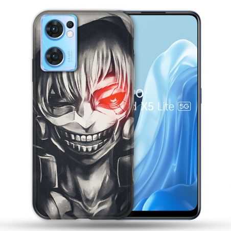 Coque Pour Oppo Find X5 Lite / Reno 7 Manga Tokyo Ghoul Kaneki Noir