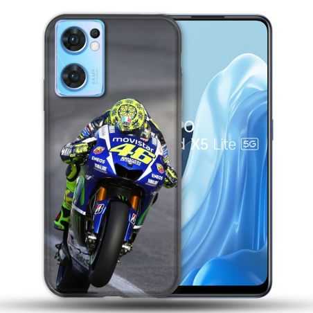 Coque Pour Oppo Find X5 Lite / Reno 7 Moto Course GP Wheeling 46