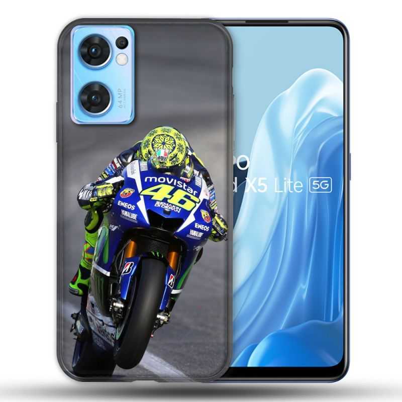 Coque Pour Oppo Find X5 Lite / Reno 7 Moto Course GP Wheeling 46