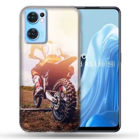 Coque Pour Oppo Find X5 Lite / Reno 7 Moto Cross Soleil