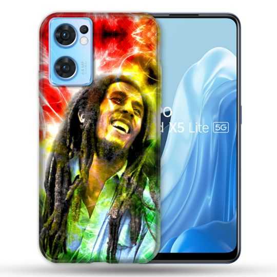 Coque Pour Oppo Find X5 Lite / Reno 7 Musique Bob Marley Color
