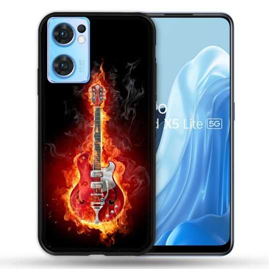 Coque Pour Oppo Find X5 Lite / Reno 7 Musique Guitare Electrique