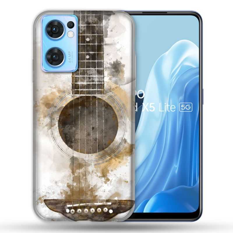 Coque Pour Oppo Find X5 Lite / Reno 7 Musique Guitare Tag