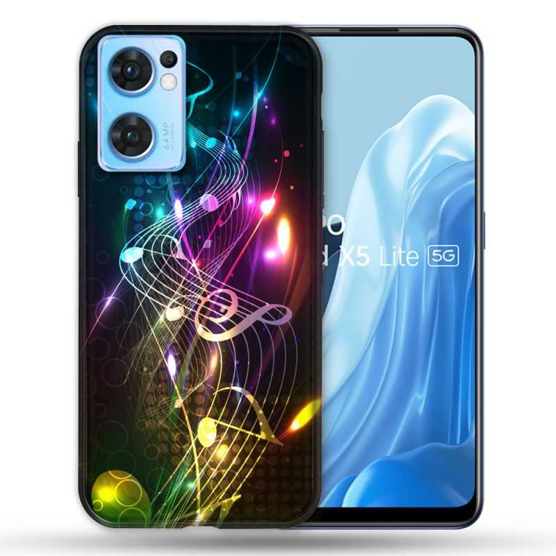 Coque Pour Oppo Find X5 Lite / Reno 7 Musique Partition Multicolore
