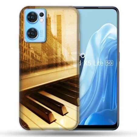 Coque Pour Oppo Find X5 Lite / Reno 7 Musique Piano Retro