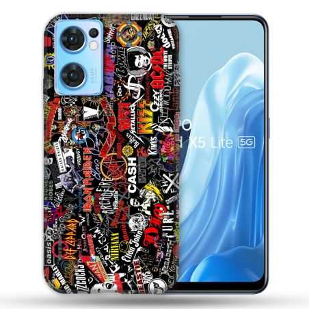 Coque Pour Oppo Find X5 Lite / Reno 7 Musique Rock Groupe