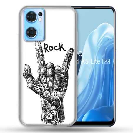 Coque Pour Oppo Find X5 Lite / Reno 7 Musique Rock Main