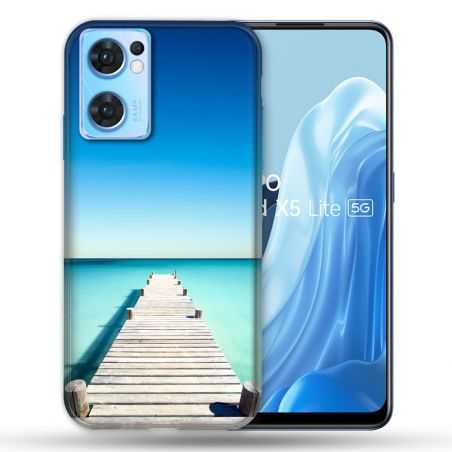 Coque Pour Oppo Find X5 Lite / Reno 7 Nature Pont Mer
