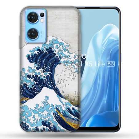 Coque Pour Oppo Find X5 Lite / Reno 7 Peinture La Grande Vague