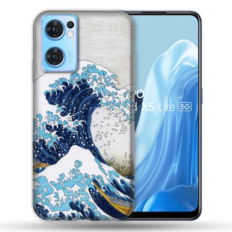 Coque Pour Oppo Find X5 Lite / Reno 7 Peinture La Grande Vague