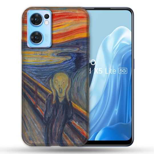 Coque Pour Oppo Find X5 Lite / Reno 7 Peinture Le Cri