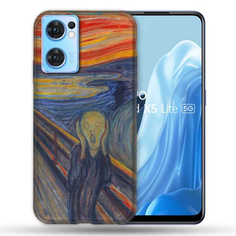 Coque Pour Oppo Find X5 Lite / Reno 7 Peinture Le Cri