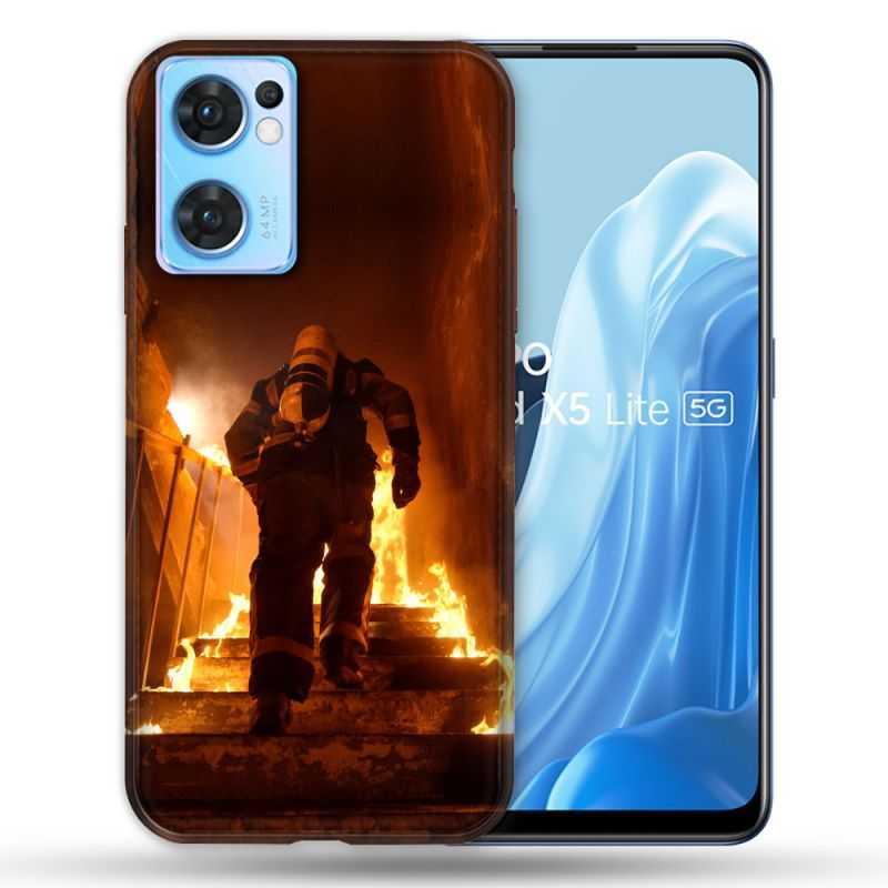 Coque Pour Oppo Find X5 Lite / Reno 7 Pompier Escalier