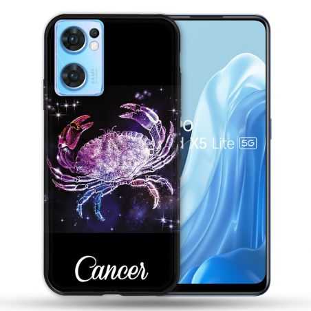 Coque Pour Oppo Find X5 Lite / Reno 7 Signe Zodiaque 2 Cancer