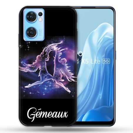 Coque Pour Oppo Find X5 Lite / Reno 7 Signe Zodiaque 2 Gémeaux