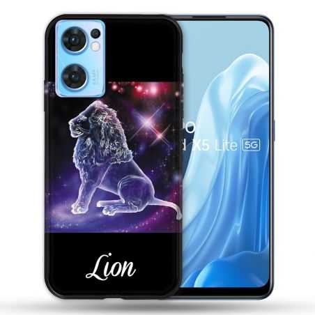 Coque Pour Oppo Find X5 Lite / Reno 7 Signe Zodiaque 2 Lion