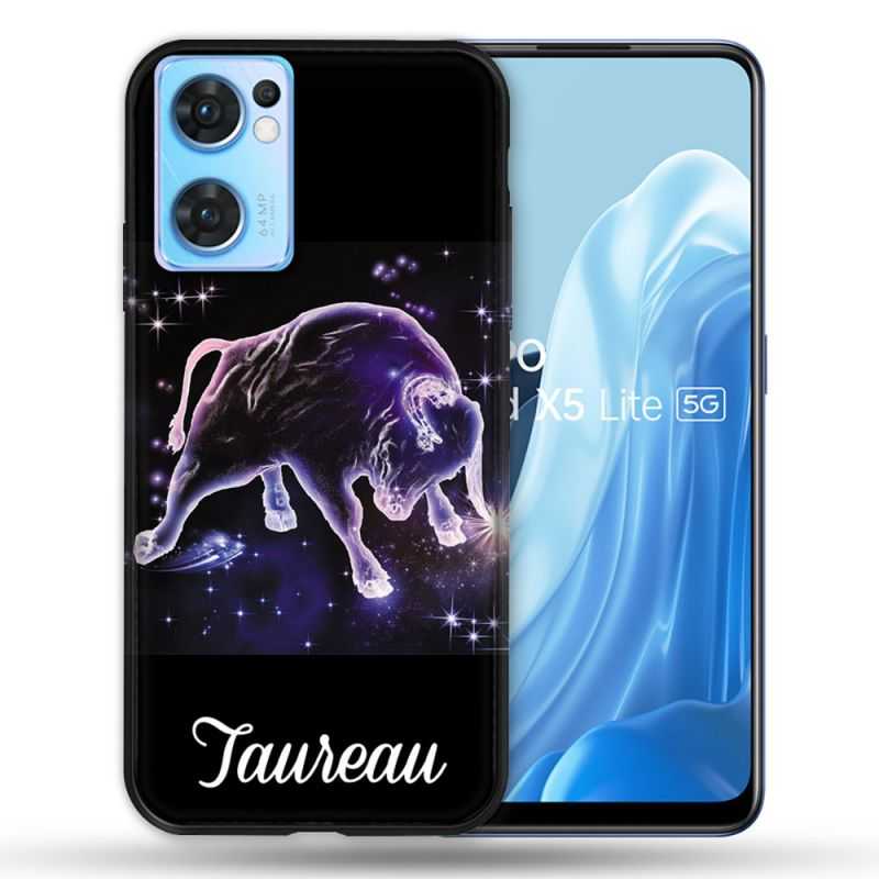 Coque Pour Oppo Find X5 Lite / Reno 7 Signe Zodiaque 2 Taureau