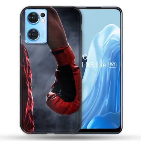 Coque Pour Oppo Find X5 Lite / Reno 7 Sport Boxe Gant Rouge