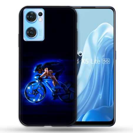 Coque Pour Oppo Find X5 Lite / Reno 7 Sport Cyclisme Bleu