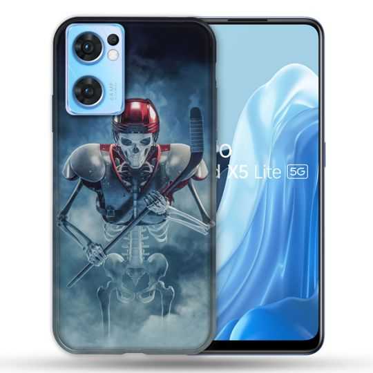 Coque Pour Oppo Find X5 Lite / Reno 7 Sport Hockey Squelette