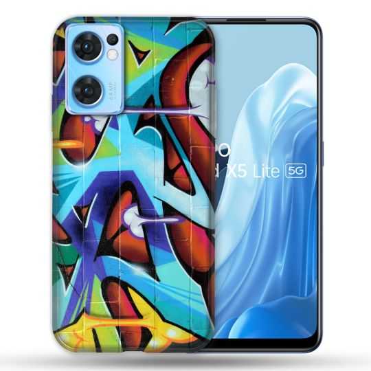 Coque Pour Oppo Find X5 Lite / Reno 7 Street Art Graf Color