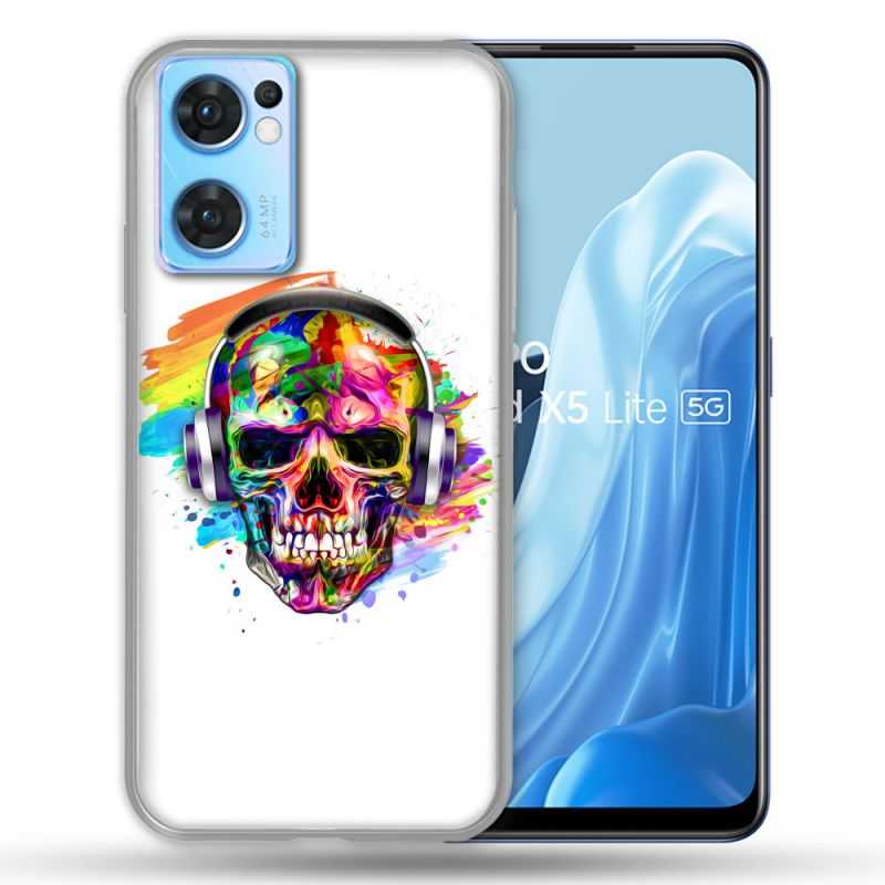 Coque Pour Oppo Find X5 Lite / Reno 7 Tete de Mort Tag