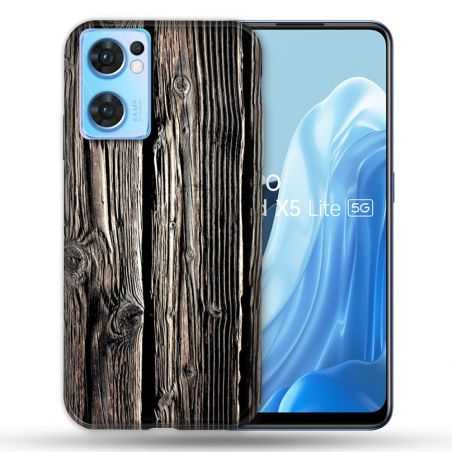 Coque Pour Oppo Find X5 Lite / Reno 7 Texture Bois