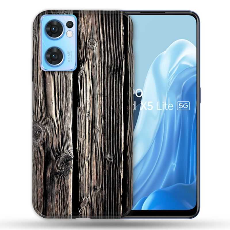 Coque Pour Oppo Find X5 Lite / Reno 7 Texture Bois