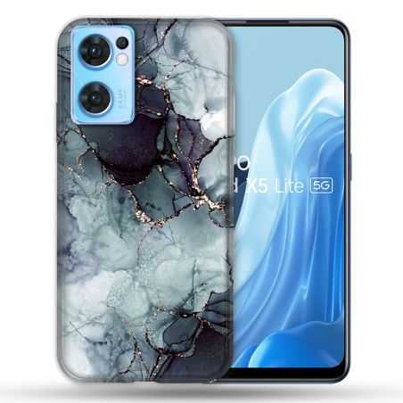 Coque Pour Oppo Find X5 Lite / Reno 7 Texture Marbre Gris