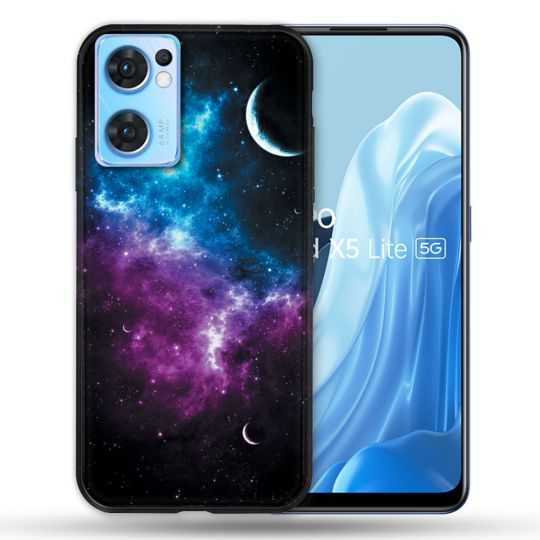 Coque Pour Oppo Find X5 Lite / Reno 7 Univers Bleu Violet