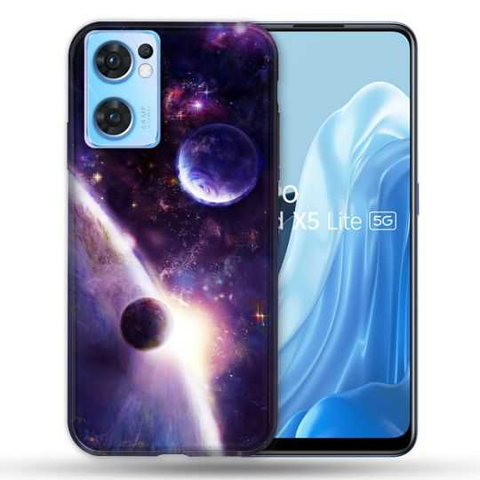 Coque Pour Oppo Find X5 Lite / Reno 7 Univers Planete Stellaire
