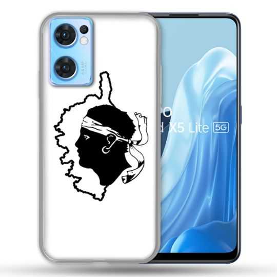 Coque Pour Oppo Find X5 Lite / Reno 7 Voyage Corse Blanc