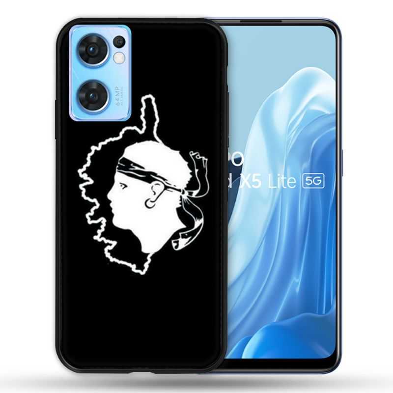 Coque Pour Oppo Find X5 Lite / Reno 7 Voyage Corse Noir