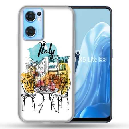 Coque Pour Oppo Find X5 Lite / Reno 7 Voyage Italie Vintage