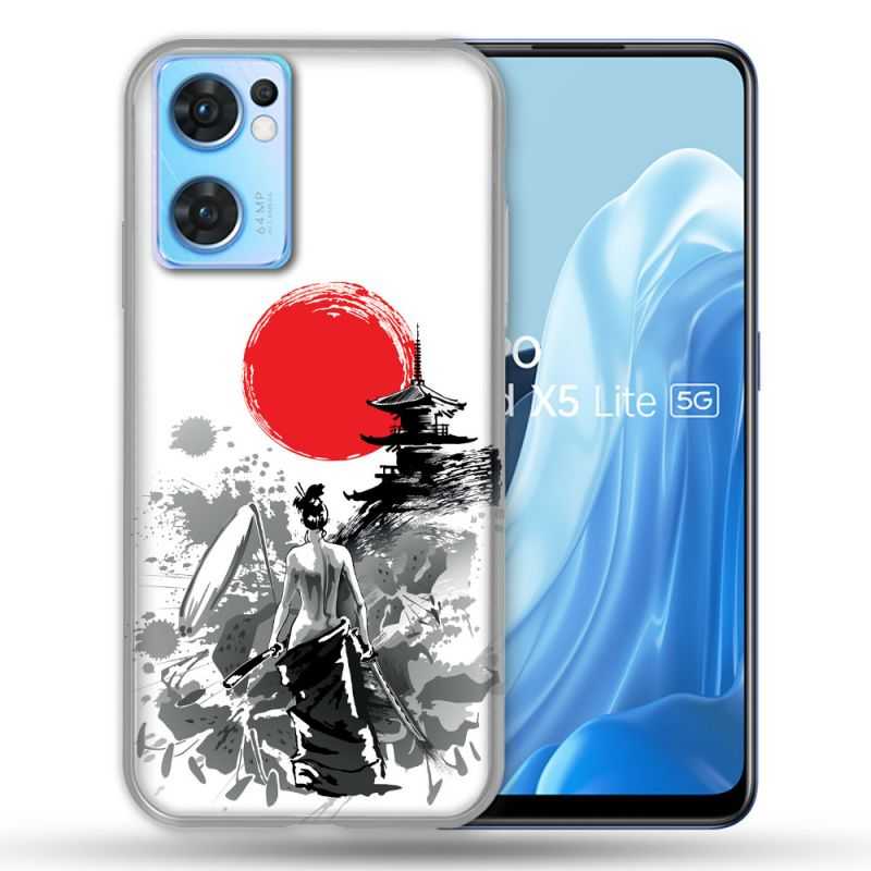 Coque Pour Oppo Find X5 Lite / Reno 7 Voyage Japon Femme