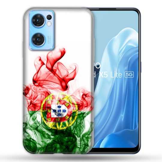 Coque Pour Oppo Find X5 Lite / Reno 7 Voyage Portugal Flamme