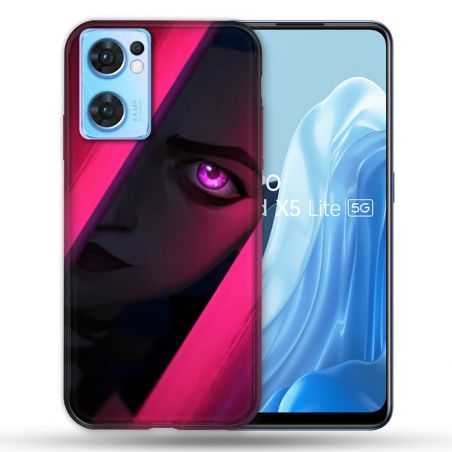 Coque Pour Oppo Find X5 Lite / Reno 7 Arcane Jynx Rose