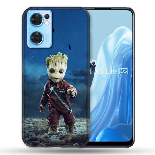 Coque Pour Oppo Find X5 Lite / Reno 7 Groot Bleu
