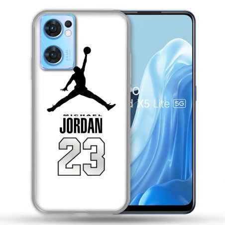 Coque Pour Oppo Find X5 Lite / Reno 7 Jordan 23 Blanc