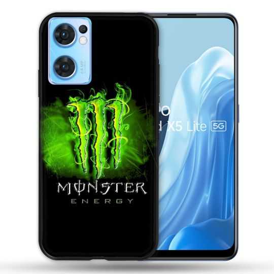 Coque Pour Oppo Find X5 Lite / Reno 7 Monster Energy Vert
