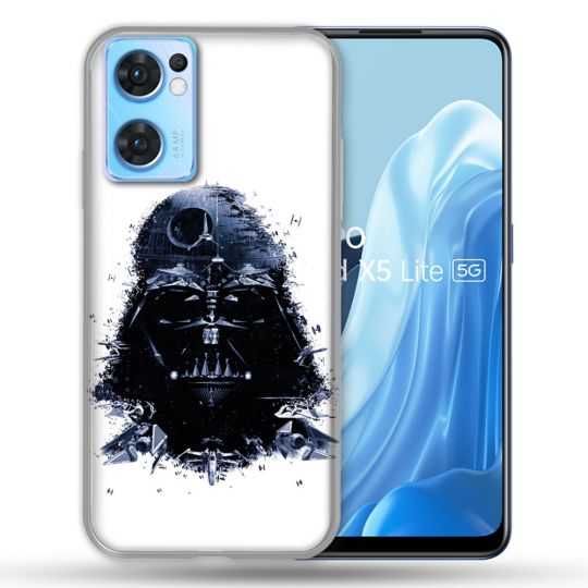 Coque Pour Oppo Find X5 Lite / Reno 7 Star Wars - Dark Vador Blanc