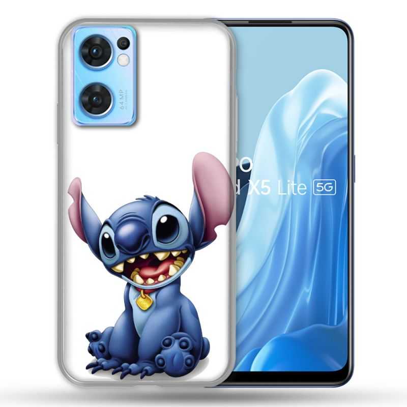 Coque Pour Oppo Find X5 Lite / Reno 7 Stitch Blanc