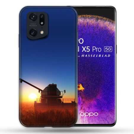Coque Pour Oppo Find X5 Pro Agriculture Moissonneuse Soleil